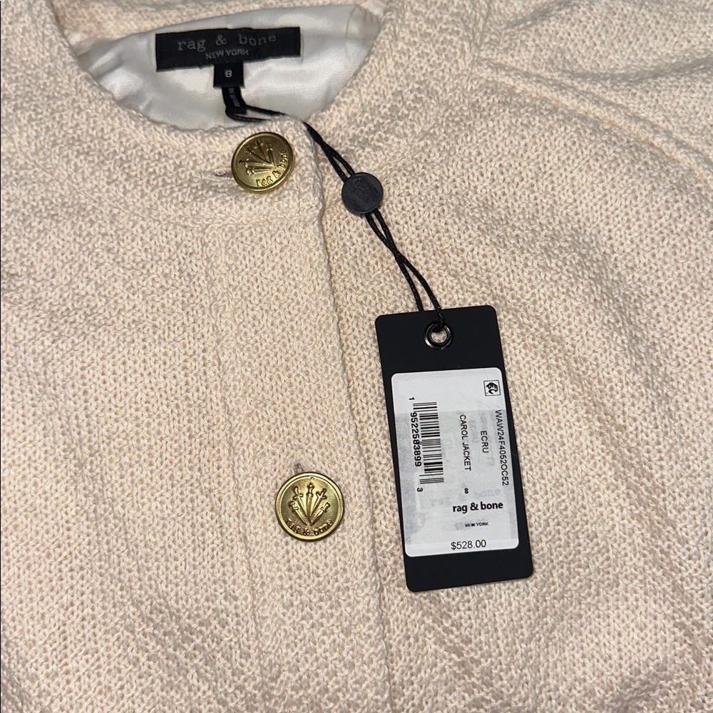 🔥🔥🔥NEW Rag & Bone Carol Jacket Ecru - Picture 4 of 8